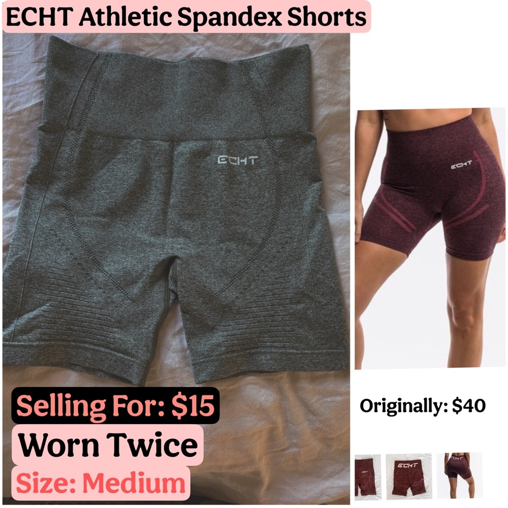 ECHT Women's Athletic Shorts Spandex - Dark Gray/Green